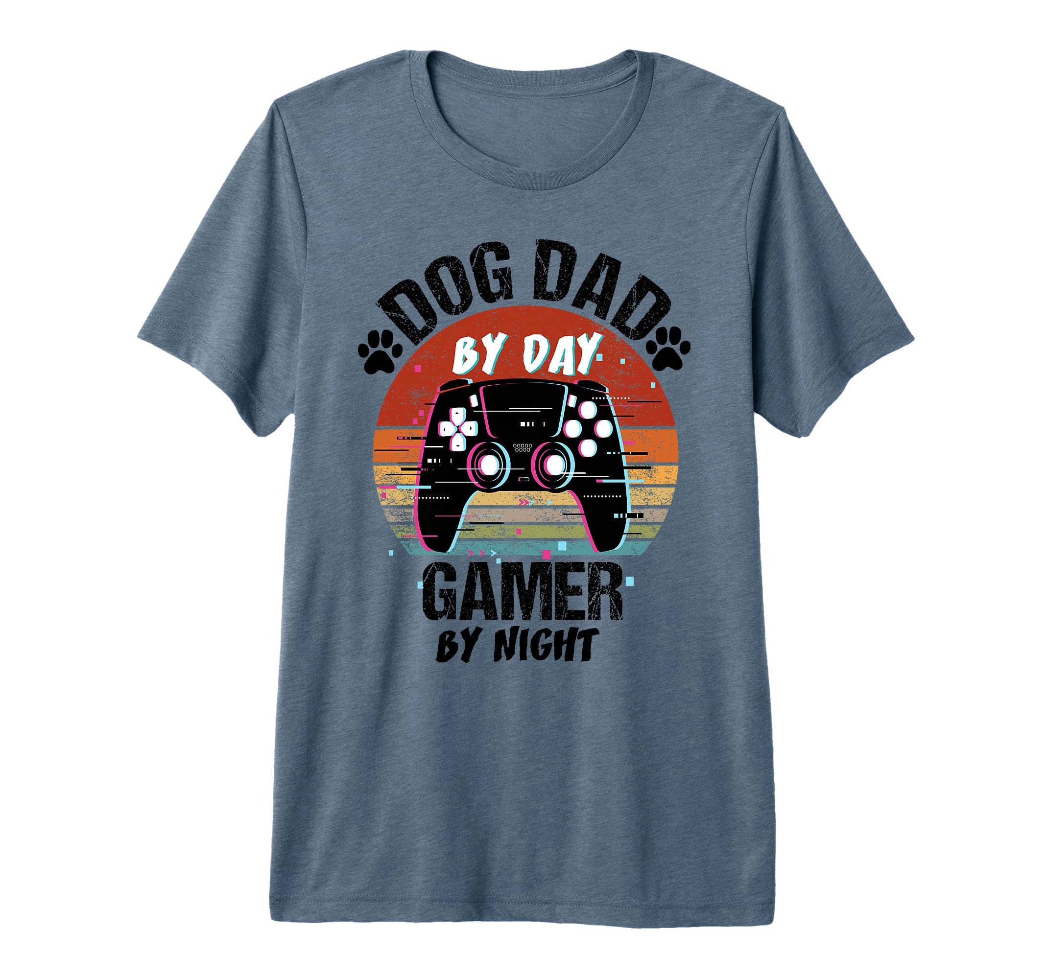 Mens Dog Dad Day Gamer Night Fathers T-Shirt - Fun Novelty Design Unisex - T-Shirt, Sweatshirt, Hoodie