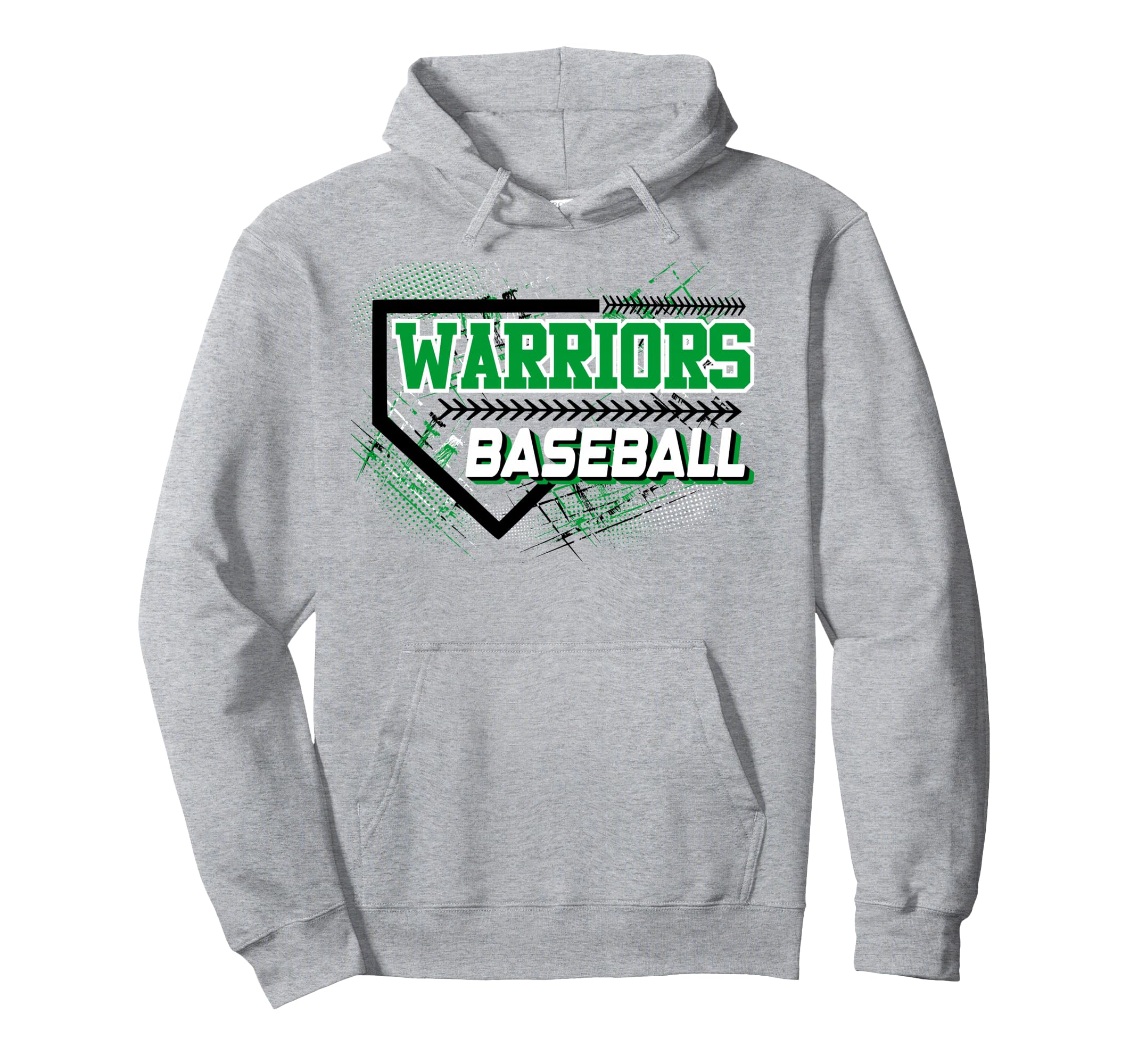 Warriors Home Plate Sports Green Warrior Hoodie - Novelty Apparel Unisex - T-Shirt, Sweatshirt, Hoodie