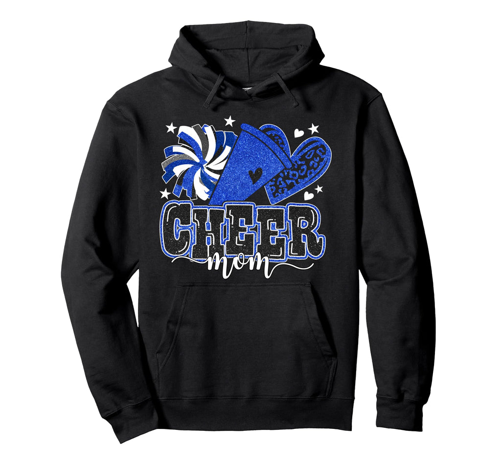 Cheer Mom Blue Cheerleader Game Hoodie - Casual Everyday Wear for Adults - T-Shirt, Sweatshirt, Hoodie