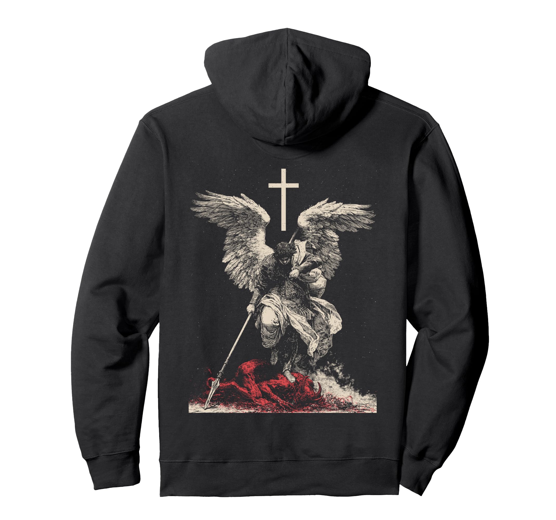 Saint Michael Archangel Streetwear Hoodie - Casual Everyday Wear Unisex - T-Shirt, Sweatshirt, Hoodie