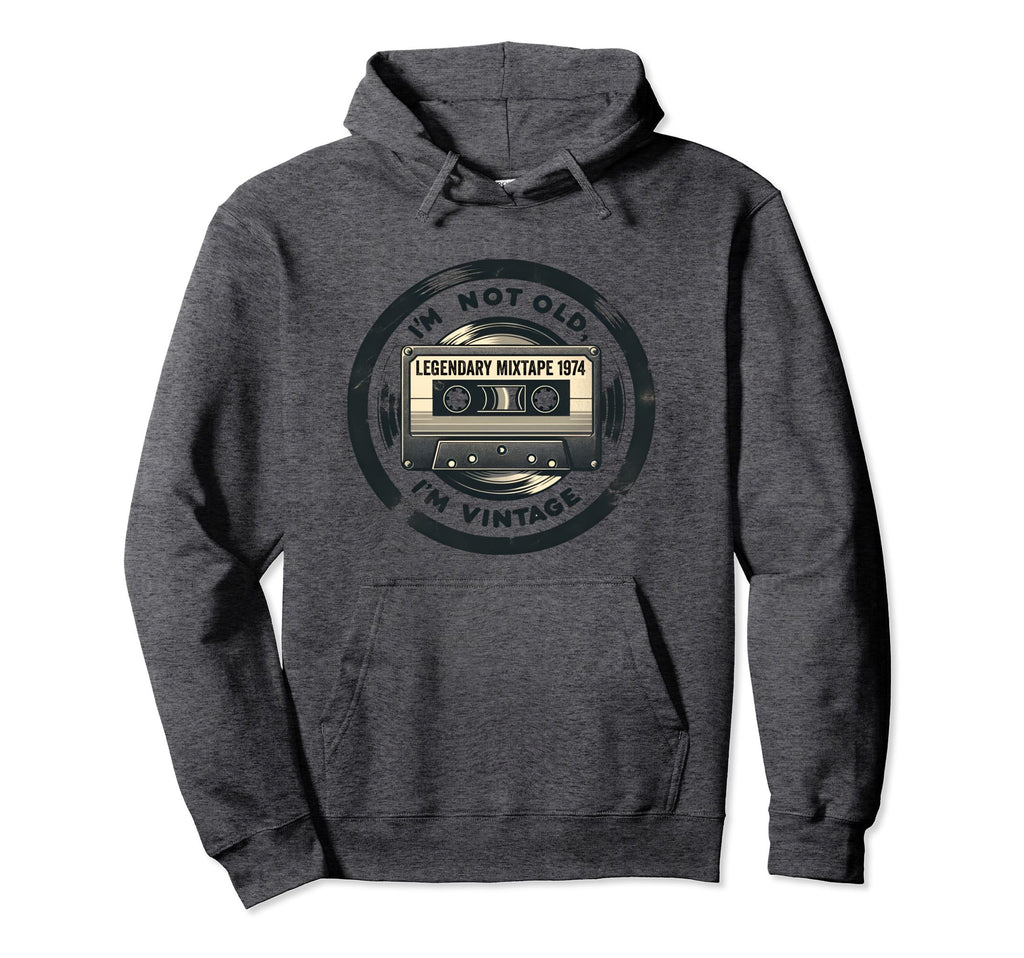 Legendary 1974 Mixtape Cassette Vinyl Hoodie - Unique Graphic for Adults - T-Shirt, Sweatshirt, Hoodie