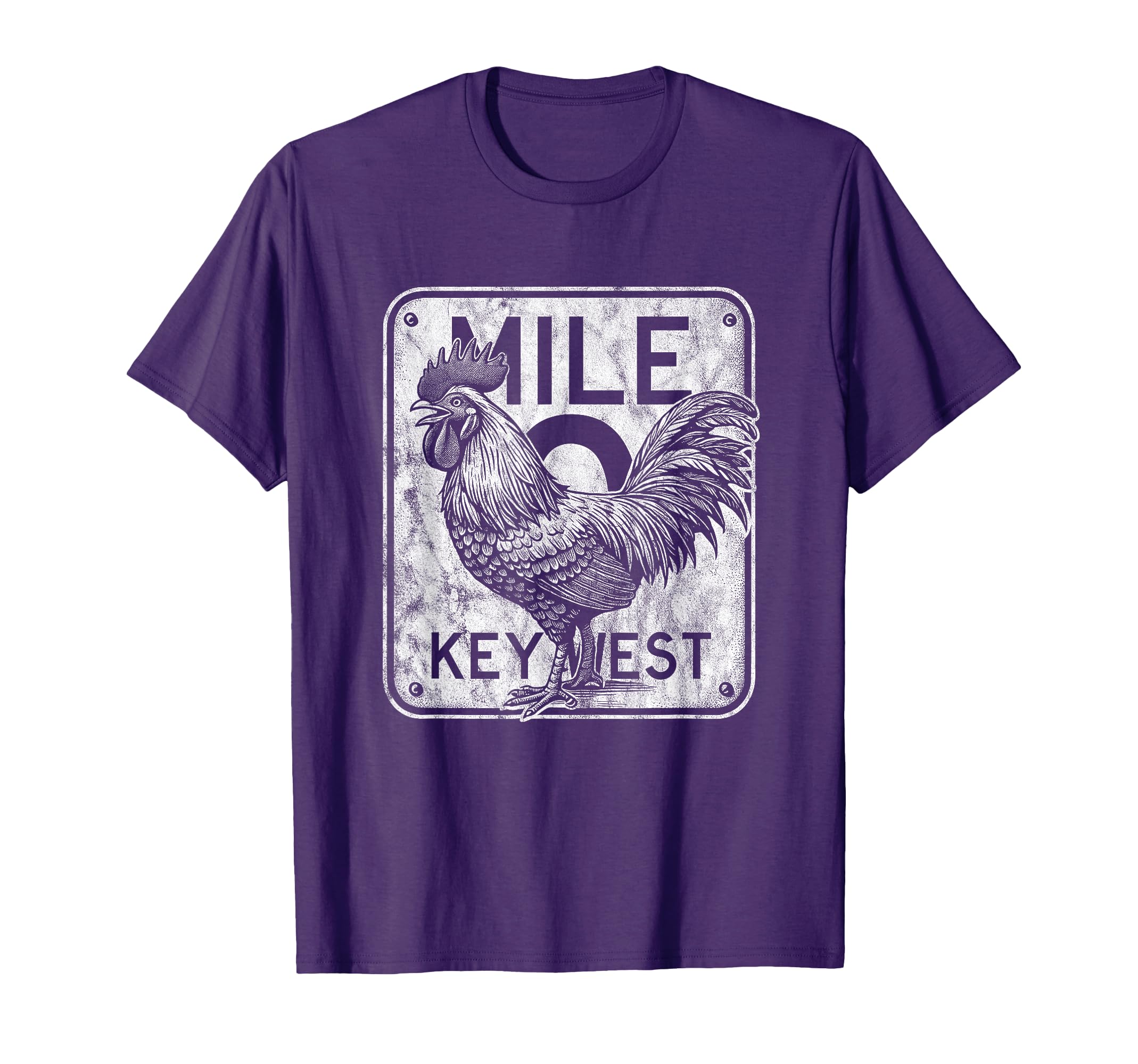 Key West Florida Chicken Mile 0 T-Shirt - Novelty Apparel for Adults - T-Shirt, Sweatshirt, Hoodie