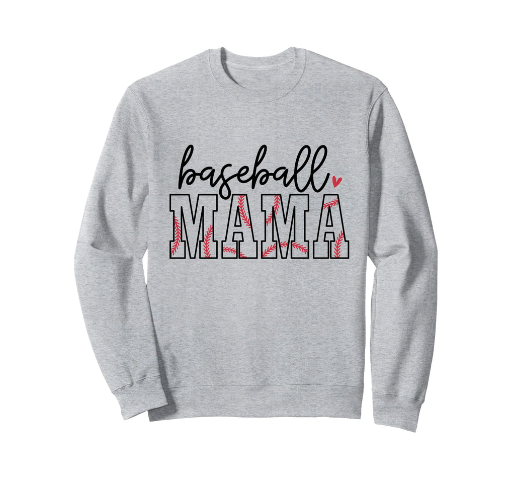 American Baseball Mama Typography Sweatshirt - Aesthetic Graphic Men Women - T-Shirt, Sweatshirt, Hoodie