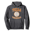 Texas Volleyball Distressed Small Hoodie - Aesthetic Graphic Men Women - T-Shirt, Sweatshirt, Hoodie