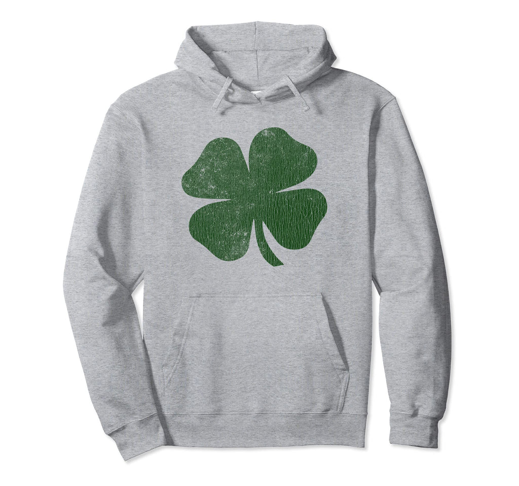 St Patricks Day Distressed Shamrock Hoodie - Unique Graphic for Adults - T-Shirt, Sweatshirt, Hoodie