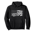 Us Flag American Baseball Batter Baseball Hoodie - Streetwear Style Unisex - T-Shirt, Sweatshirt, Hoodie