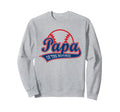 Funny Baseball Papa Rookie Sweatshirt - Minimalist Print for Adults - T-Shirt, Sweatshirt, Hoodie