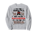 To He World Im Mom Daughter Baseball Sweatshirt - Aesthetic Graphic Unisex - T-Shirt, Sweatshirt, Hoodie