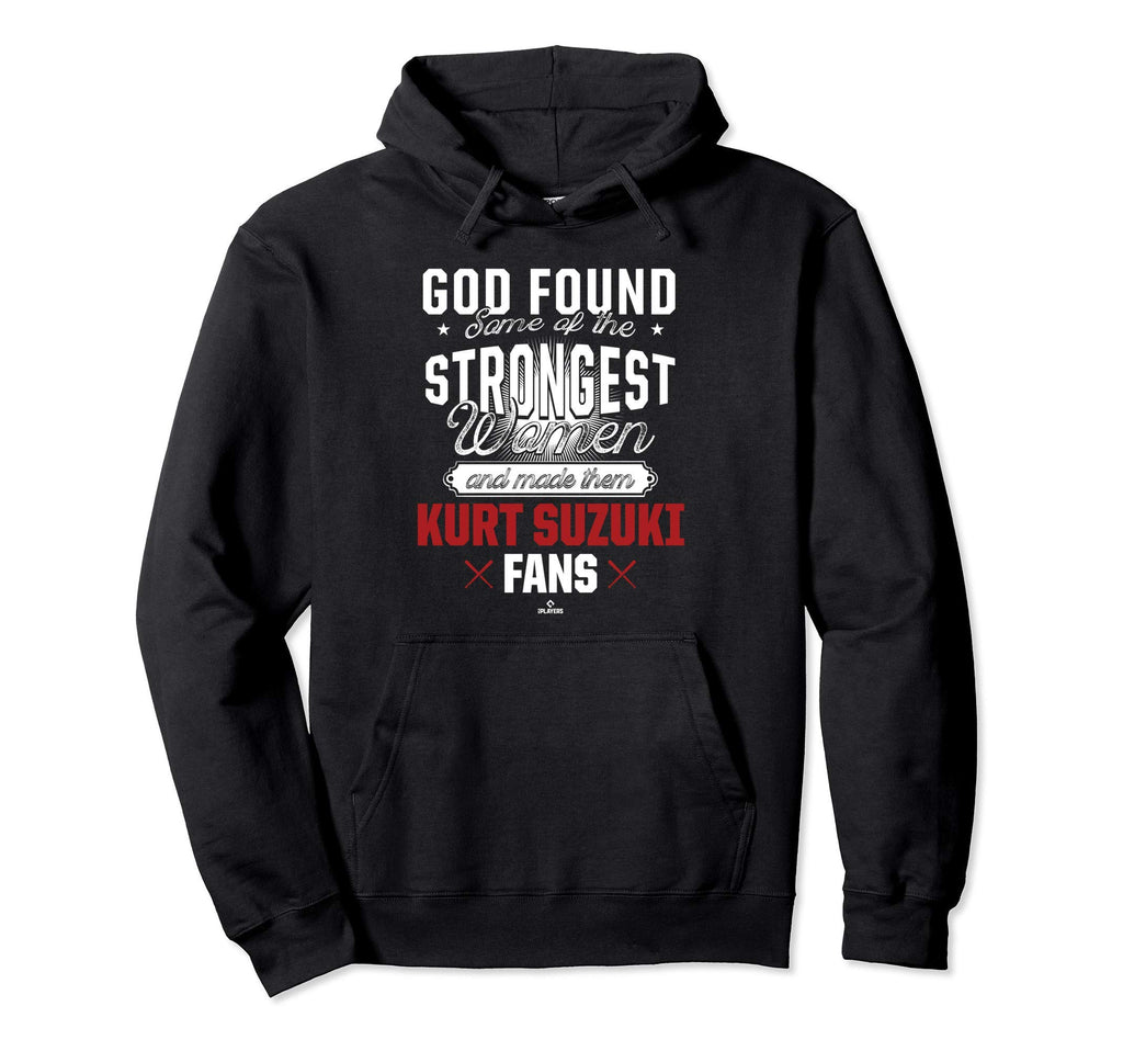 God Found Strongest Kurt Suzuki Hoodie - Minimalist Print for Adults - T-Shirt, Sweatshirt, Hoodie