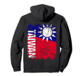 Taiwan Flag Distressed Taiwan Hoodie - Novelty Apparel Men Women - T-Shirt, Sweatshirt, Hoodie