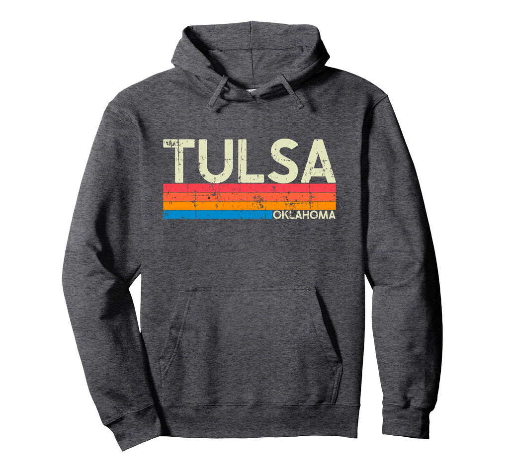 Tulsa Oklahoma Distressed Hoodie - Custom Art Print for Adults - T-Shirt, Sweatshirt, Hoodie