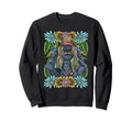 Hippie Gorilla 60S 70S Flower Power Sweatshirt - Custom Art Print Unisex - T-Shirt, Sweatshirt, Hoodie