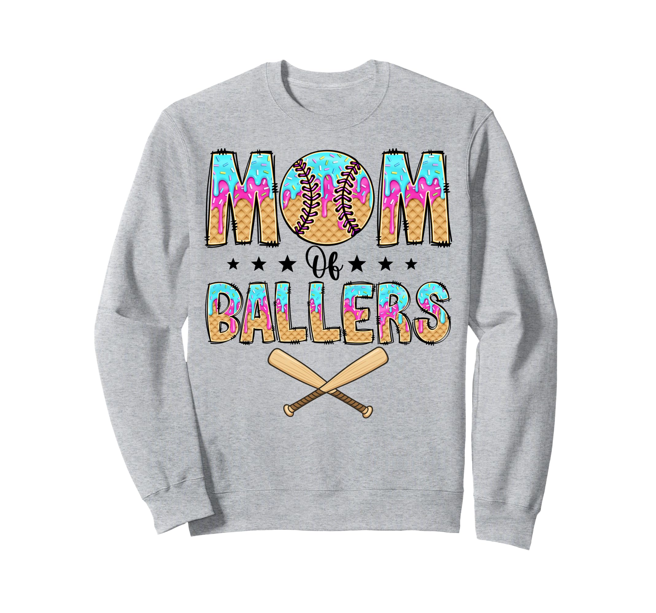 Raising Baller Mom Both Baseball Sweatshirt - Unique Graphic for Adults - T-Shirt, Sweatshirt, Hoodie