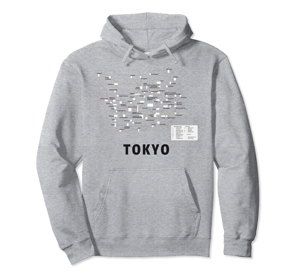 Tokyo City Japan Tokyo Underground Hoodie - Minimalist Print Men Women - T-Shirt, Sweatshirt, Hoodie