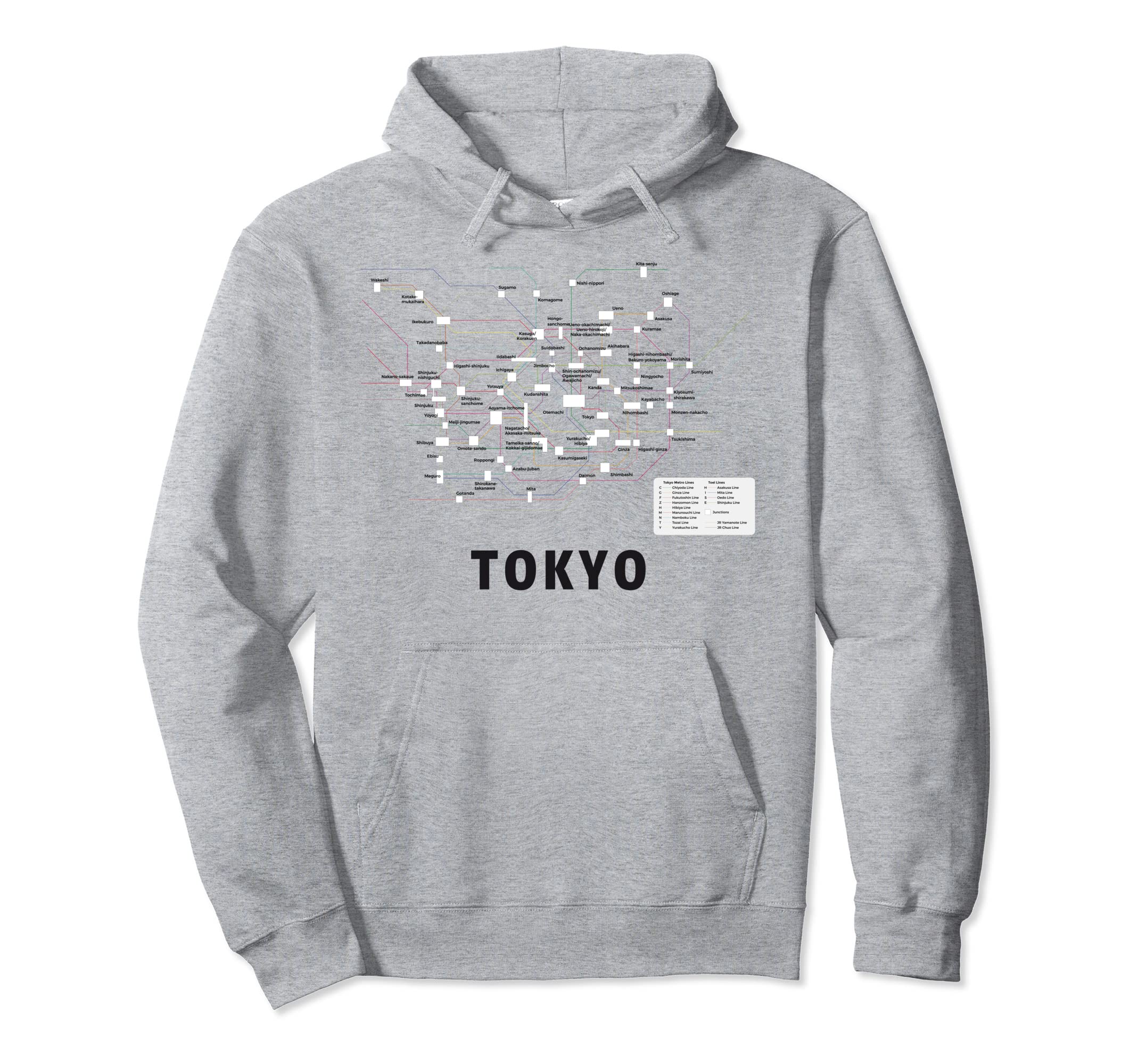 Tokyo City Japan Tokyo Underground Hoodie - Minimalist Print Men Women - T-Shirt, Sweatshirt, Hoodie