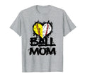 Ball Mom Baseball Heart Seams Softball T-Shirt - Graphic Print Unisex - T-Shirt, Sweatshirt, Hoodie
