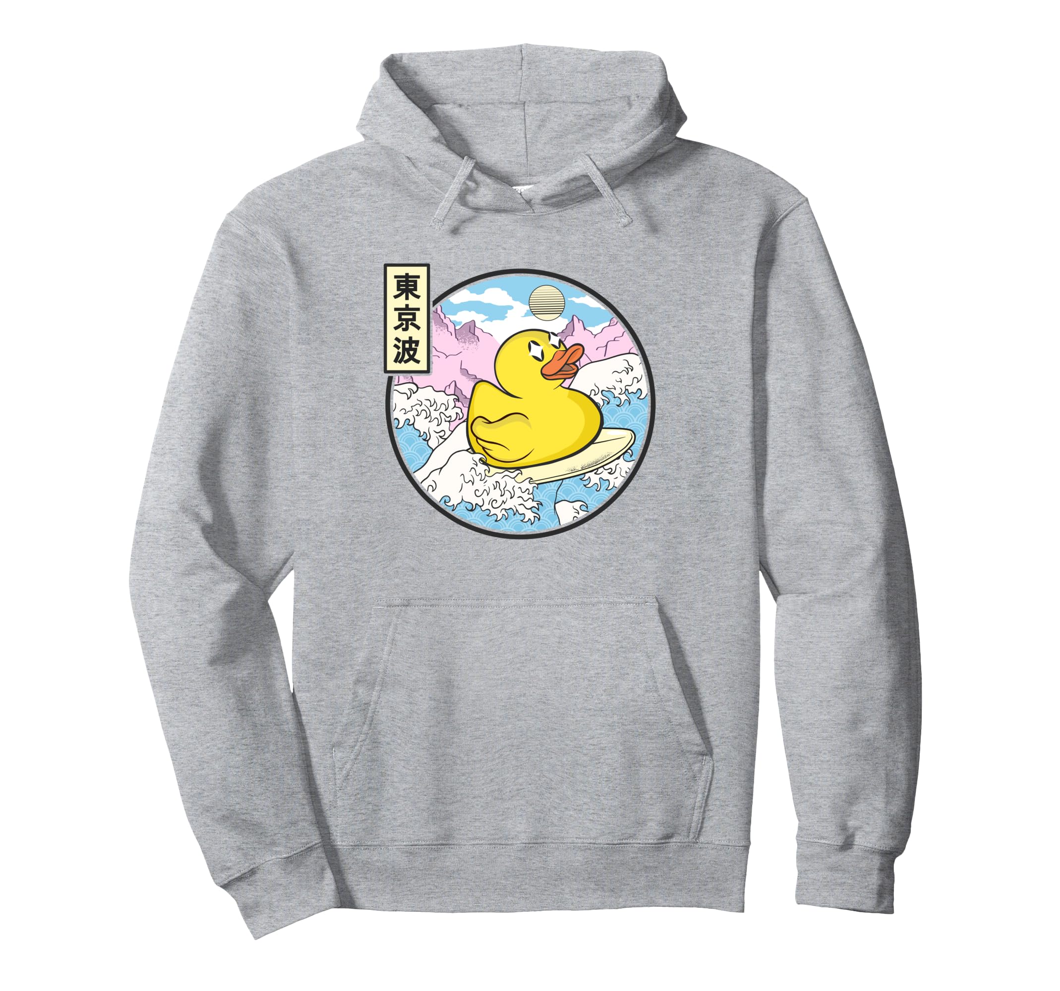 Surfing Rubber Duck Japanese Waves Hoodie - Streetwear Style for Adults - T-Shirt, Sweatshirt, Hoodie