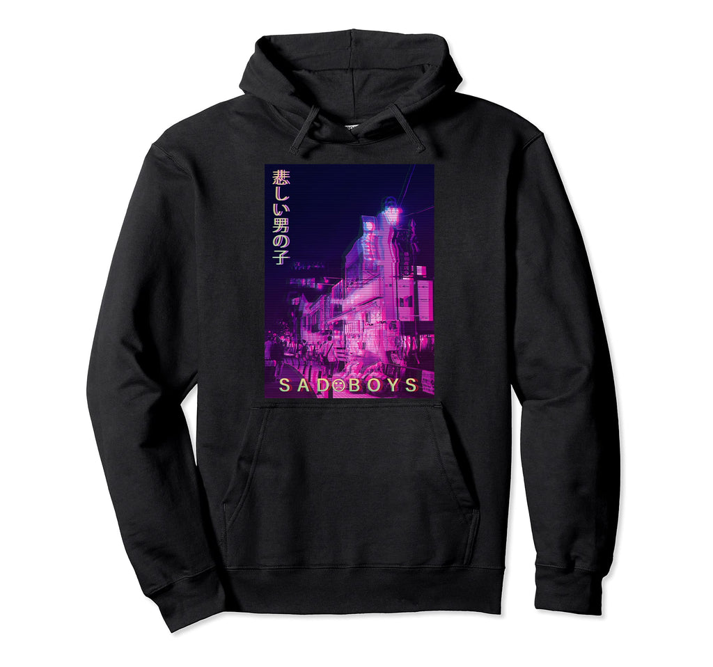Aesthetic Vaporwave Japan Sad Tokyo Hoodie - Aesthetic Graphic Men Women - T-Shirt, Sweatshirt, Hoodie