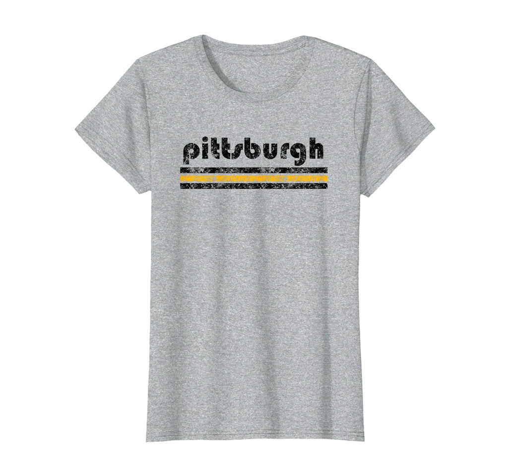 Pittsburgh Pennsylvania Three Stripe T-Shirt - Fun Novelty Design Unisex - T-Shirt, Sweatshirt, Hoodie