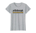 Pittsburgh Pennsylvania Three Stripe T-Shirt - Fun Novelty Design Unisex - T-Shirt, Sweatshirt, Hoodie