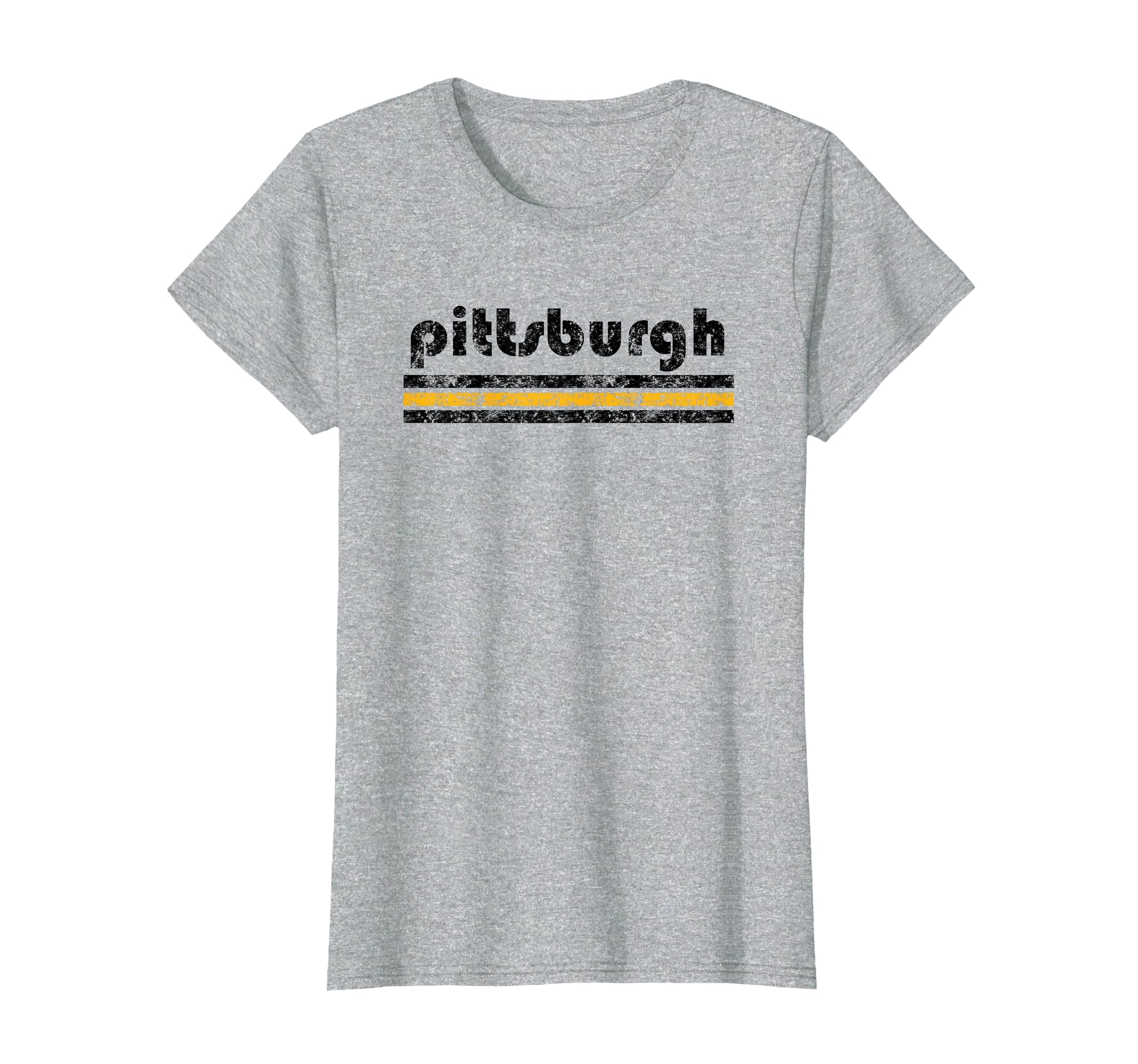 Pittsburgh Pennsylvania Three Stripe T-Shirt - Fun Novelty Design Unisex - T-Shirt, Sweatshirt, Hoodie