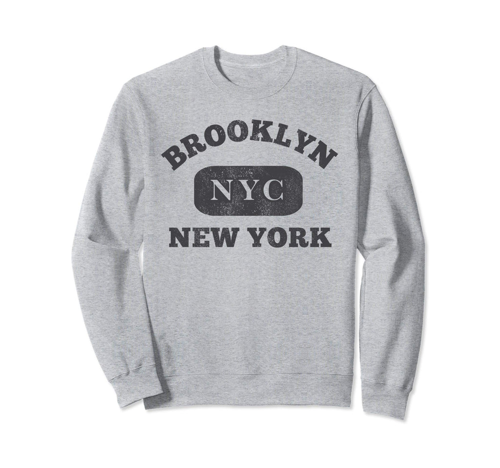 Brooklyn New York Nyc Gym Distressed Sweatshirt - Minimalist Print Unisex - T-Shirt, Sweatshirt, Hoodie