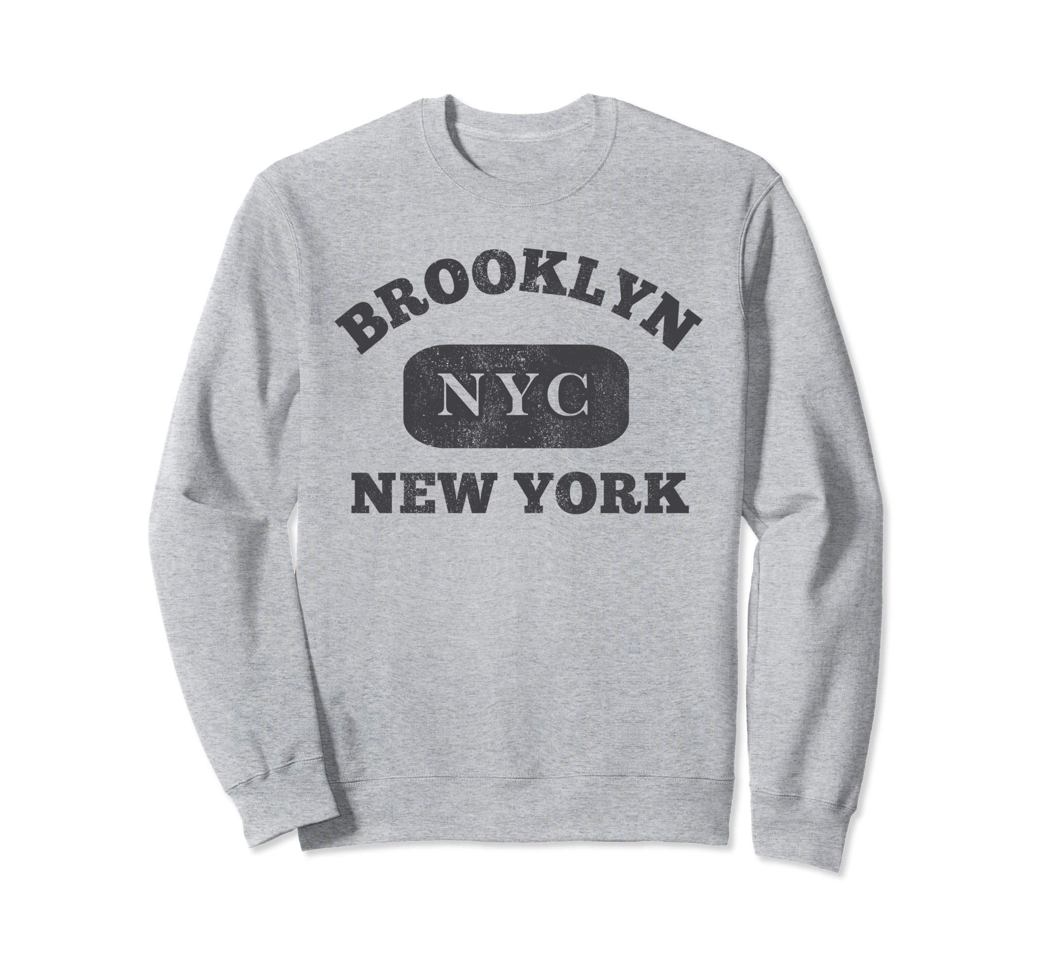 Brooklyn New York Nyc Gym Distressed Sweatshirt - Minimalist Print Unisex - T-Shirt, Sweatshirt, Hoodie