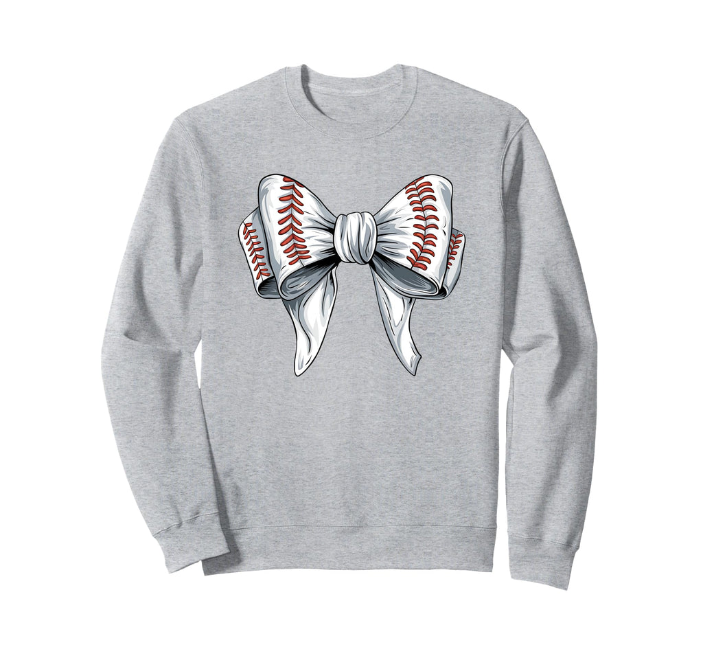 Baseball Coquette Bow Baseball Mom Fun Sweatshirt - Graphic Print Men Women - T-Shirt, Sweatshirt, Hoodie