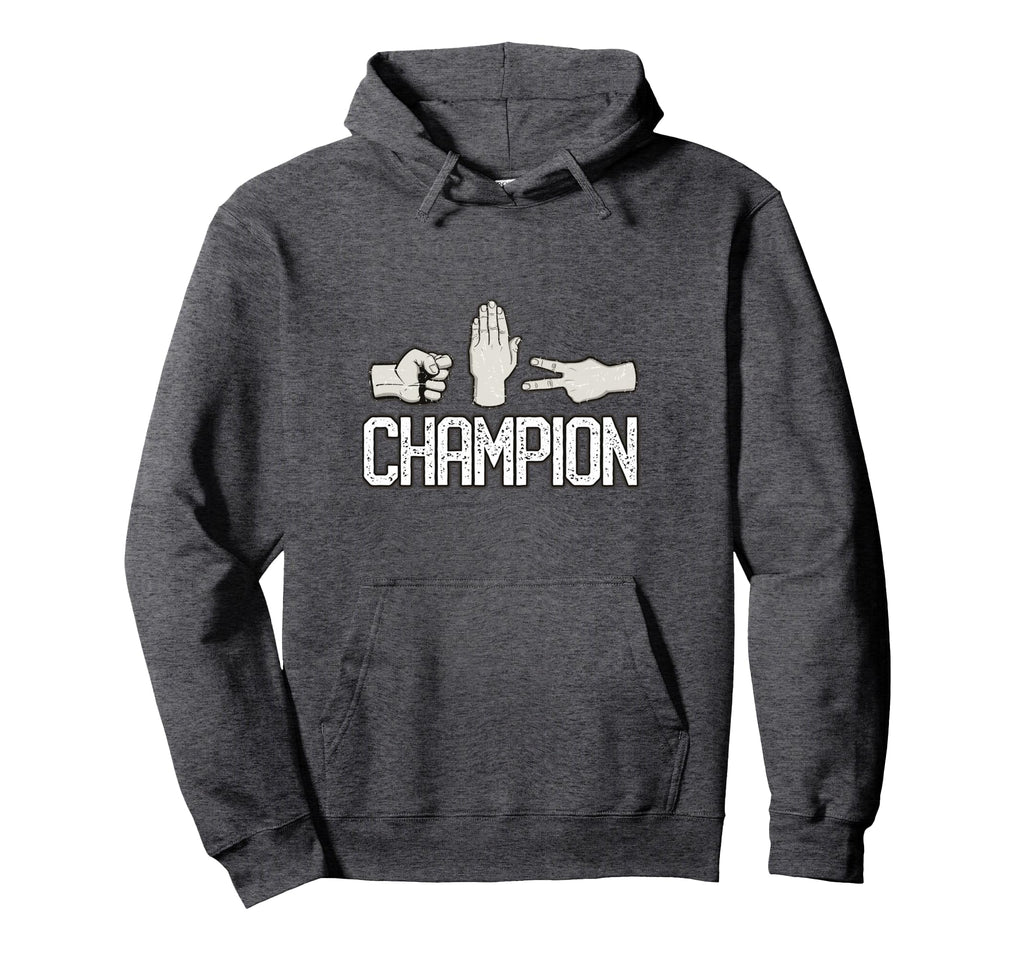 Rock Paper Scissors Champion Hand Game Hoodie - Trendy Graphic for Adults - T-Shirt, Sweatshirt, Hoodie