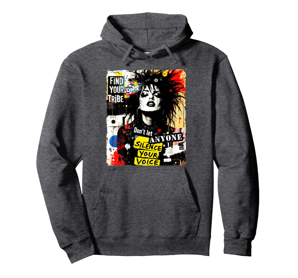 Punk Graffiti 90S Urban Grunge Art Hoodie - Minimalist Print Men Women - T-Shirt, Sweatshirt, Hoodie