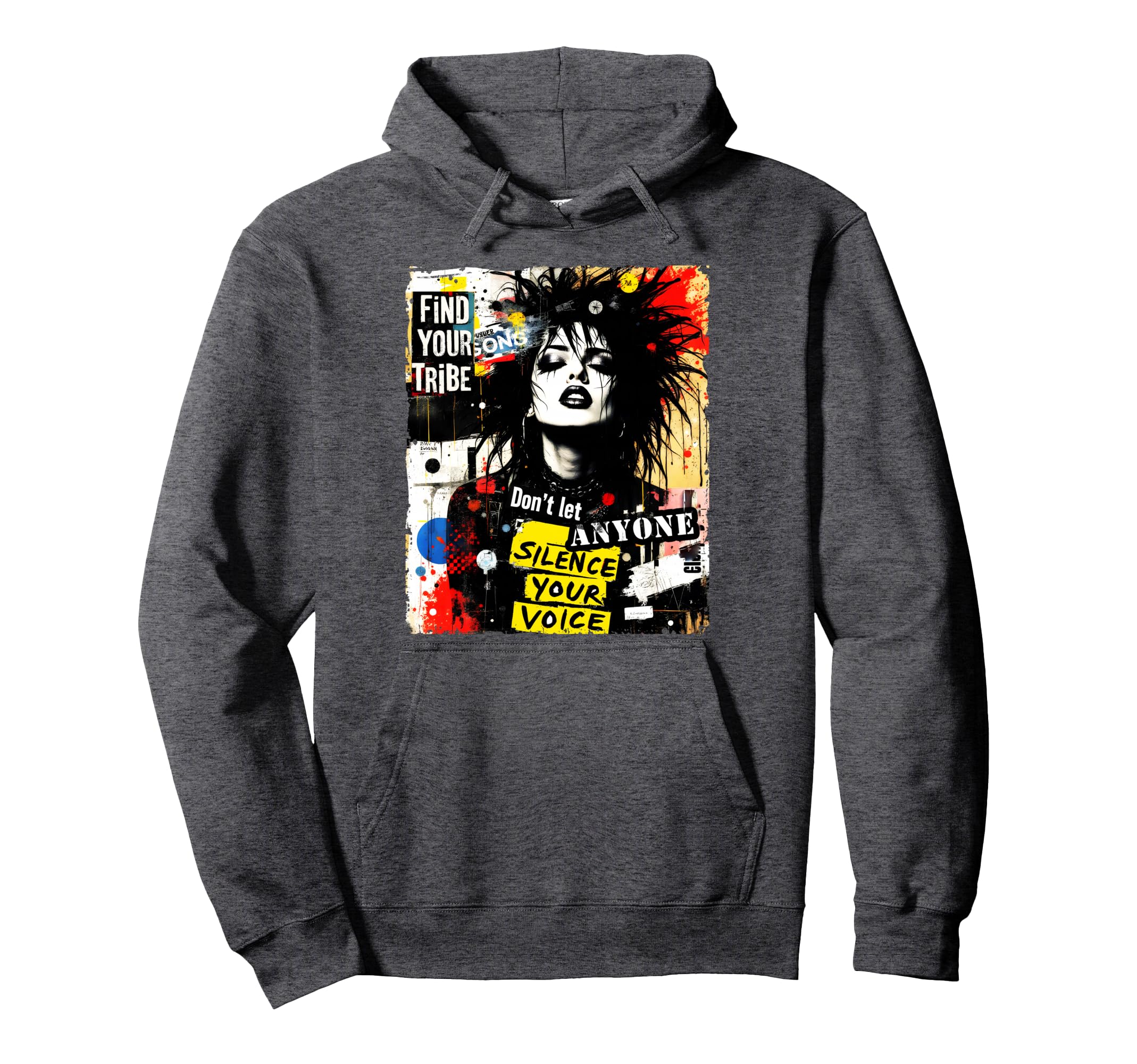 Punk Graffiti 90S Urban Grunge Art Hoodie - Minimalist Print Men Women - T-Shirt, Sweatshirt, Hoodie