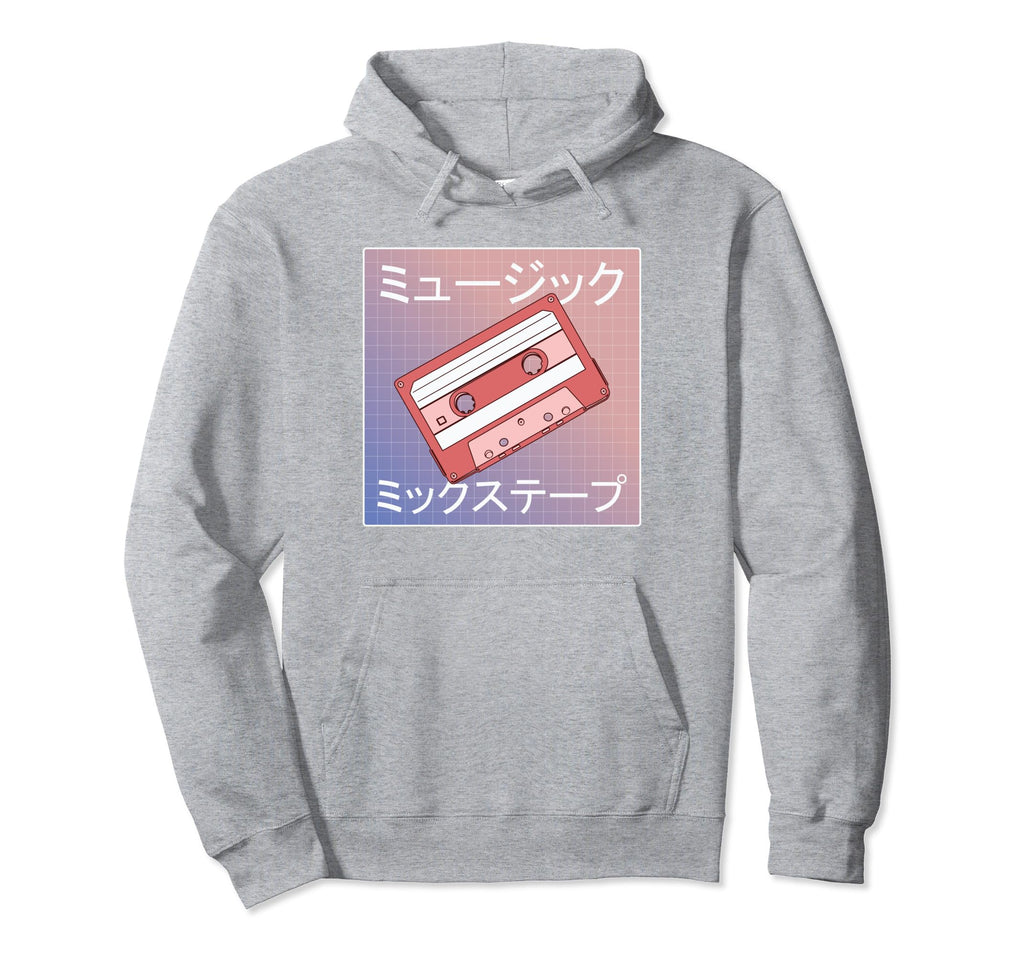 Vaporwave Cassette Player 80S Japanese Hoodie - Unique Graphic for Adults - T-Shirt, Sweatshirt, Hoodie