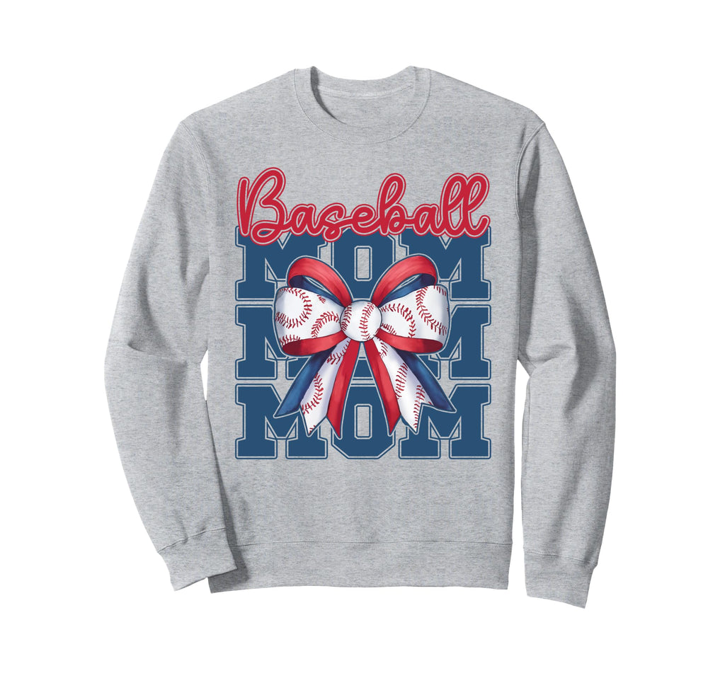 Baseball Mom Coquette Bow Sport Mama Sweatshirt - Trendy Graphic Men Women - T-Shirt, Sweatshirt, Hoodie
