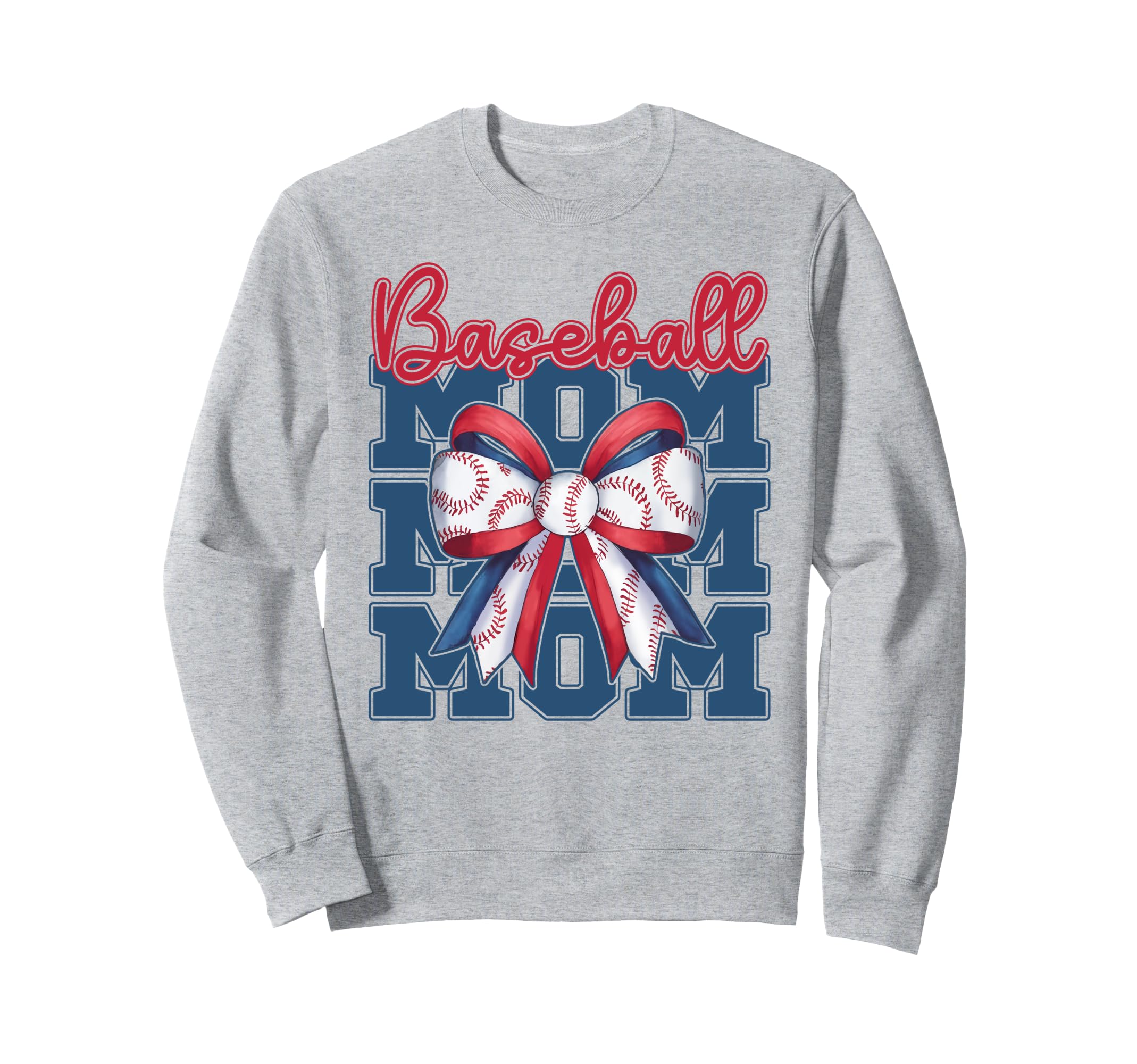 Baseball Mom Coquette Bow Sport Mama Sweatshirt - Trendy Graphic Men Women - T-Shirt, Sweatshirt, Hoodie