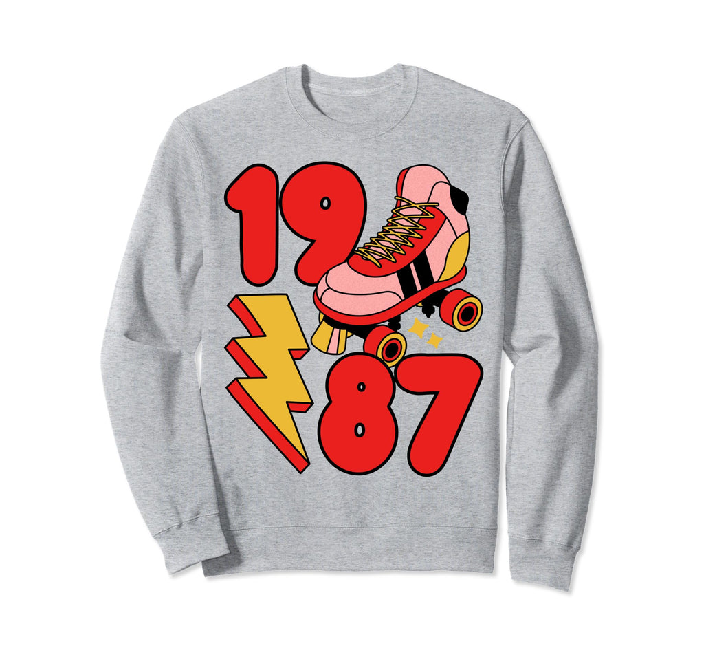 1987 Roller Skate 80S Sweatshirt - Casual Everyday Wear for Adults - T-Shirt, Sweatshirt, Hoodie