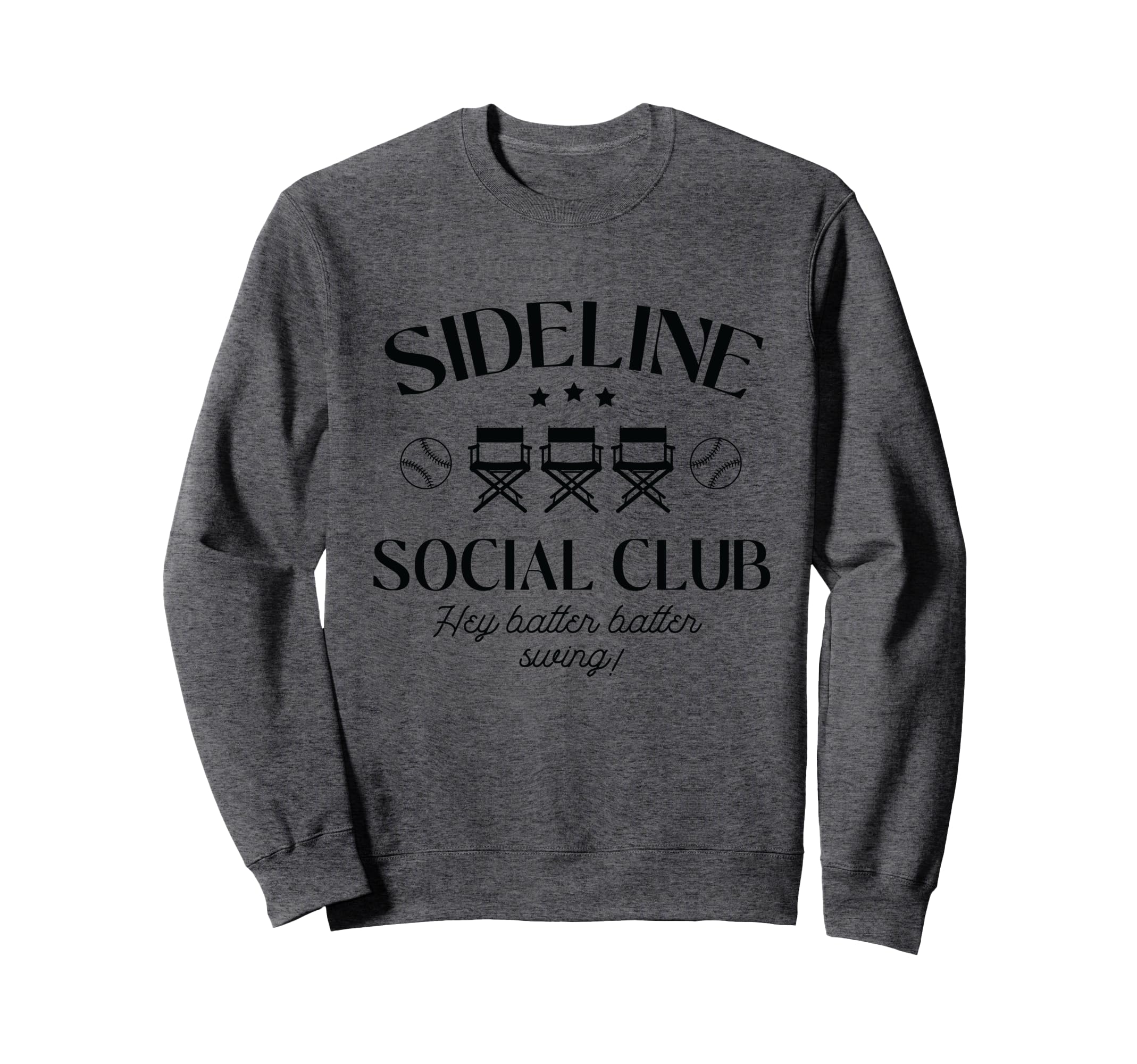 Sideline Social Club Funny Baseball Sweatshirt - Custom Art Print Men Women - T-Shirt, Sweatshirt, Hoodie