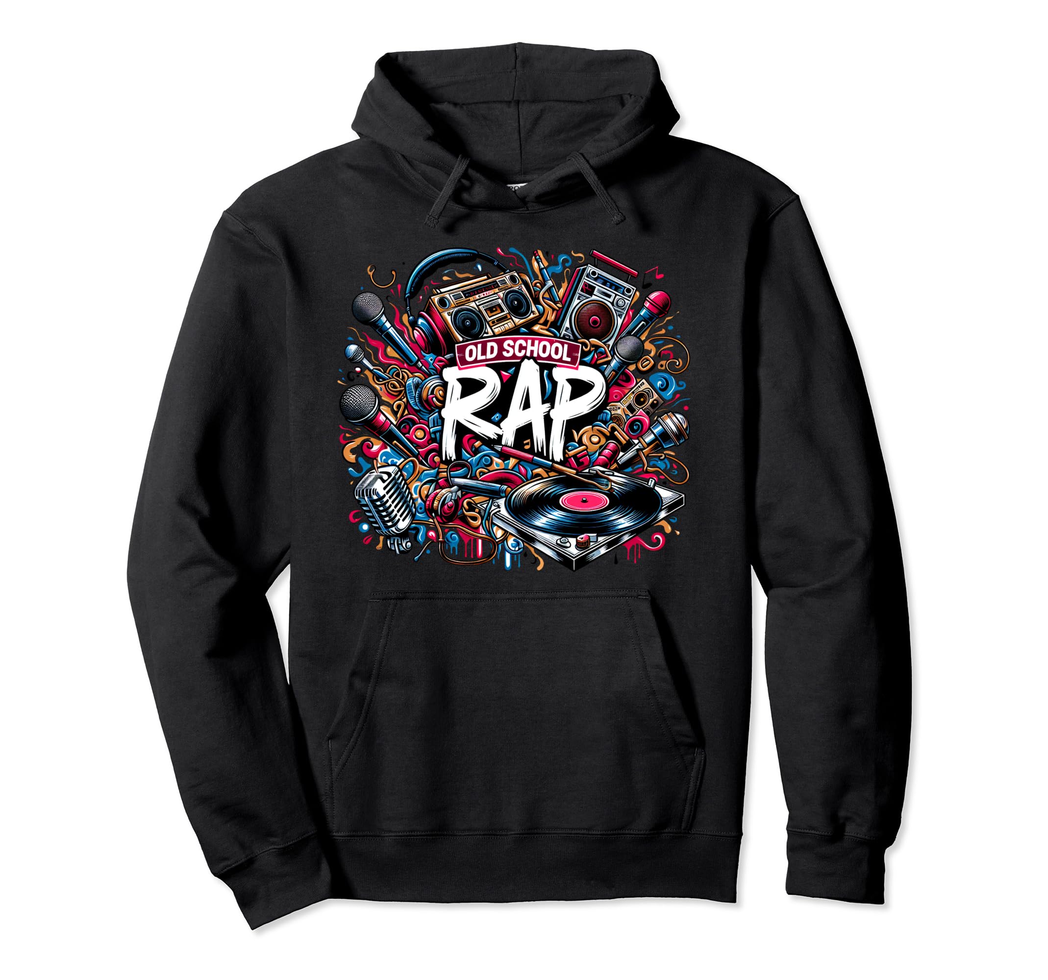 Old School Hip Hop 80S 90S Music Hoodie - Graphic Print Men Women - T-Shirt, Sweatshirt, Hoodie