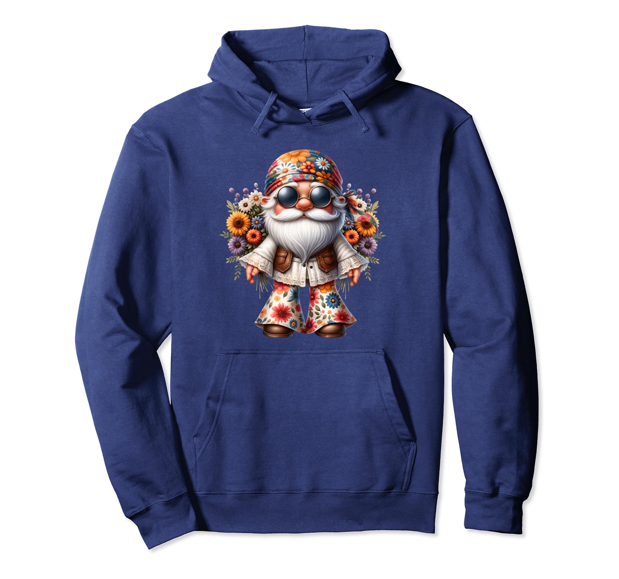 Flower Power Gnomie And Hippie Mom Hoodie - Casual Everyday Wear Unisex - T-Shirt, Sweatshirt, Hoodie