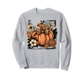 Floral Fall Pumpkin Autumn Boho Sweatshirt - Custom Art Print for Adults - T-Shirt, Sweatshirt, Hoodie