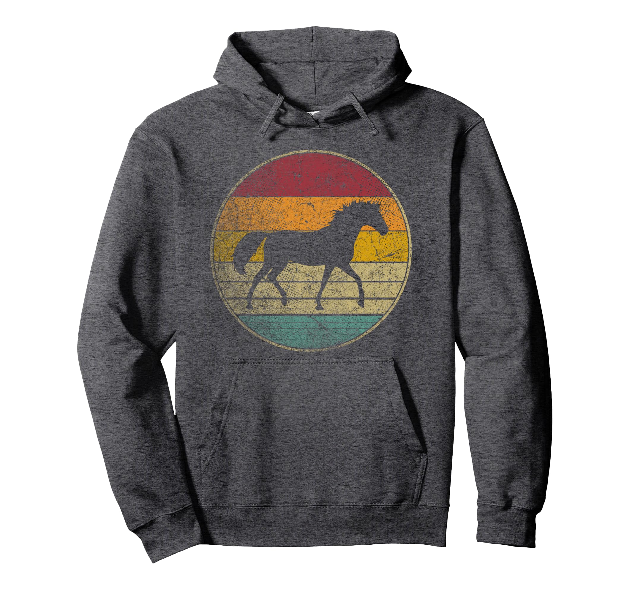 Horse Riding Love Equestrian Distressed Hoodie - Trendy Graphic Men Women - T-Shirt, Sweatshirt, Hoodie