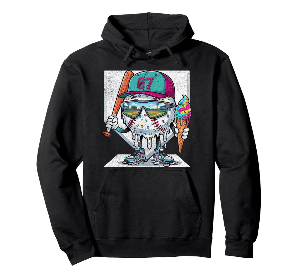 Baseball Drip Ice Cream 67 Gifts T-Shirt - Graphic Print Unisex - T-Shirt, Sweatshirt, Hoodie
