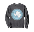 Antarctic Map Minimalist Distressed Sweatshirt - Fun Novelty Design Unisex - T-Shirt, Sweatshirt, Hoodie