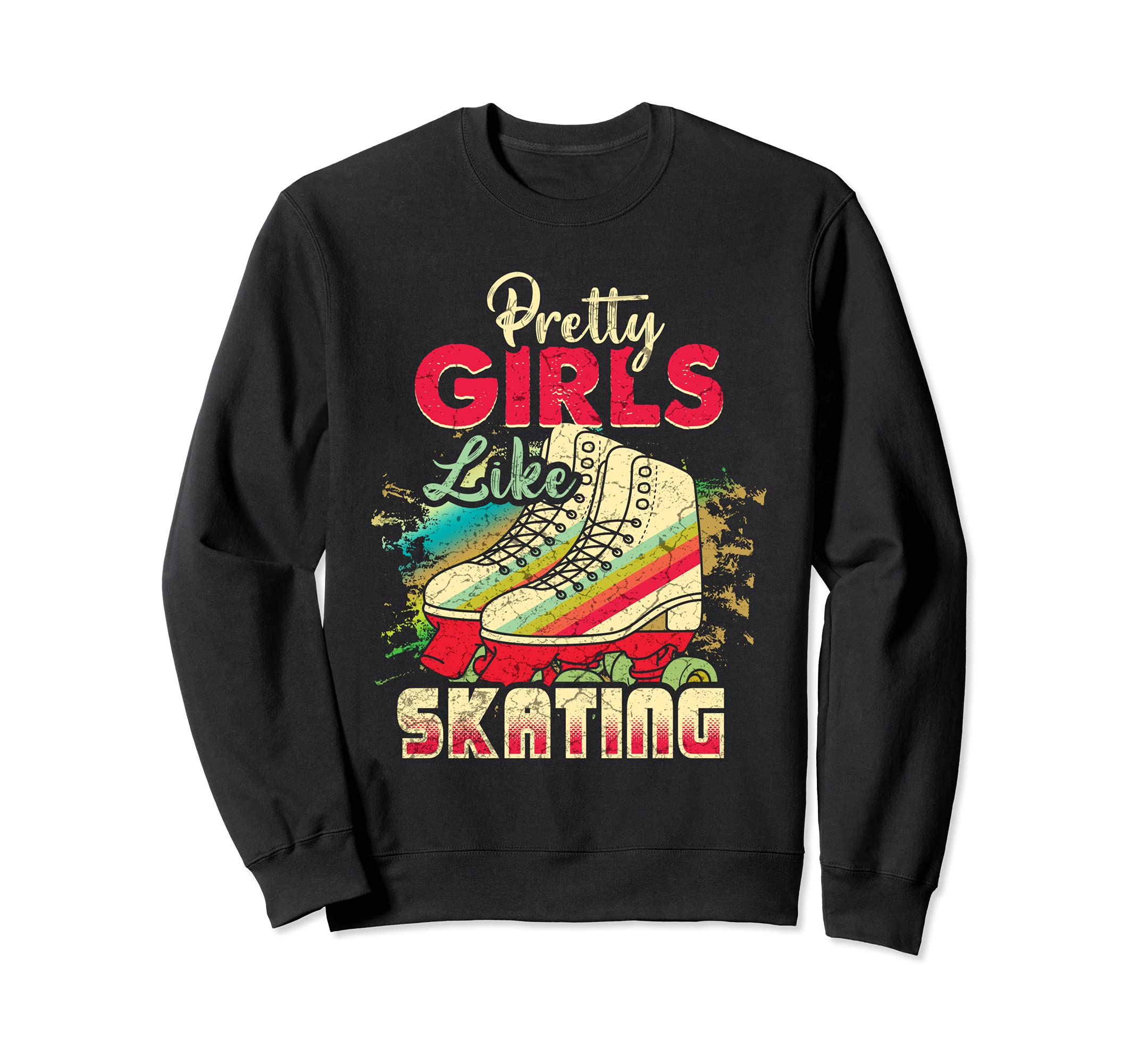 Pretty Like Skating Roller Sweatshirt - Aesthetic Graphic for Adults - T-Shirt, Sweatshirt, Hoodie