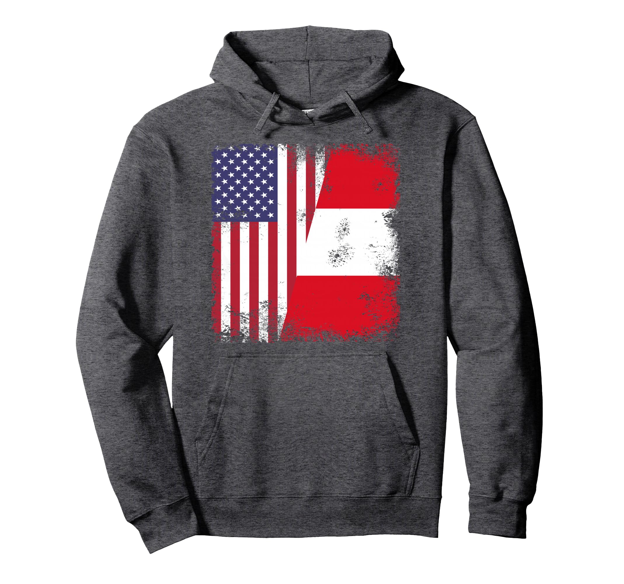 Half Peruvian Flag Peru Usa Gift Hoodie - Streetwear Style Unisex - T-Shirt, Sweatshirt, Hoodie