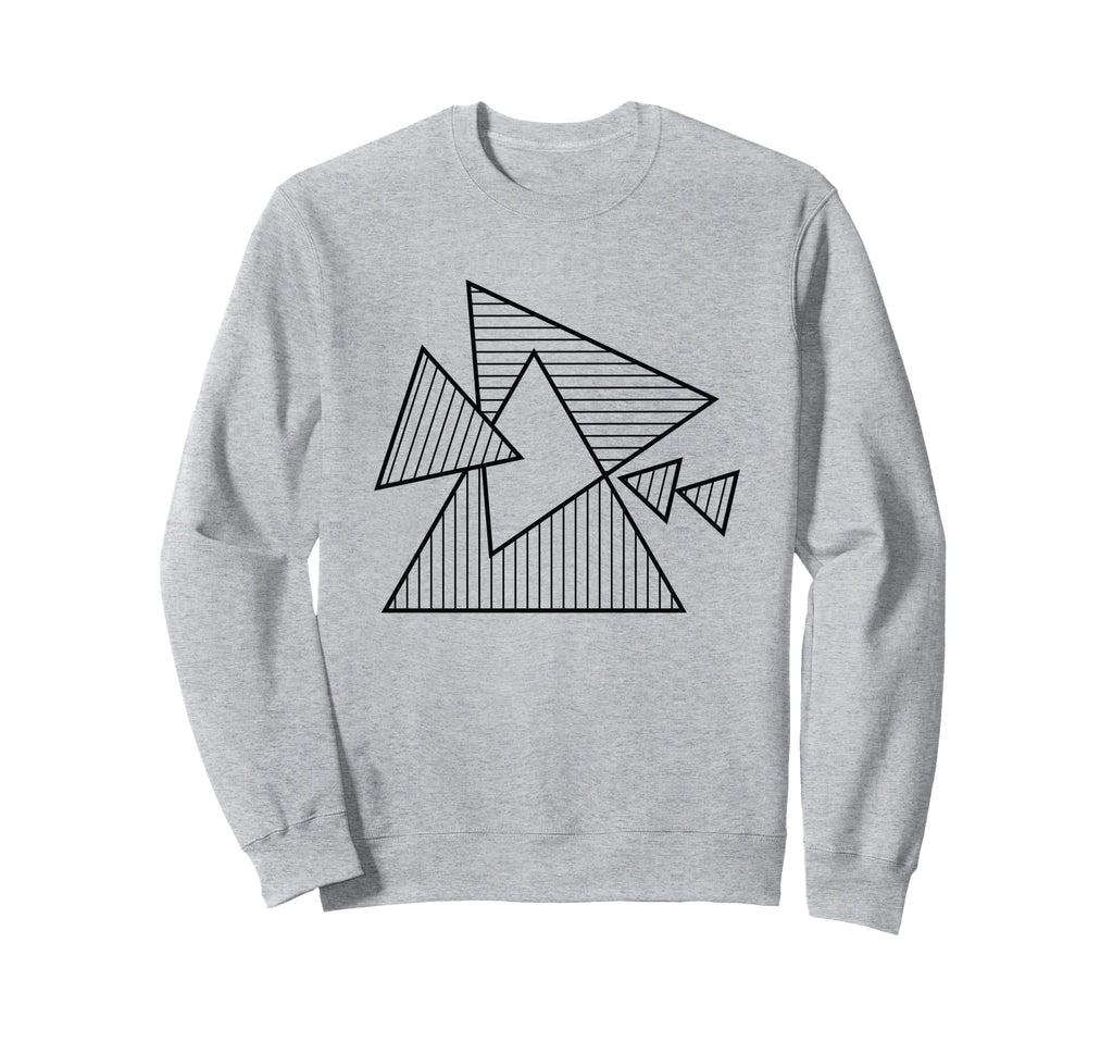Geometric Triangles Geometry Sweatshirt - Fun Novelty Design for Adults - T-Shirt, Sweatshirt, Hoodie