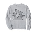 Geometric Triangles Geometry Sweatshirt - Fun Novelty Design for Adults - T-Shirt, Sweatshirt, Hoodie