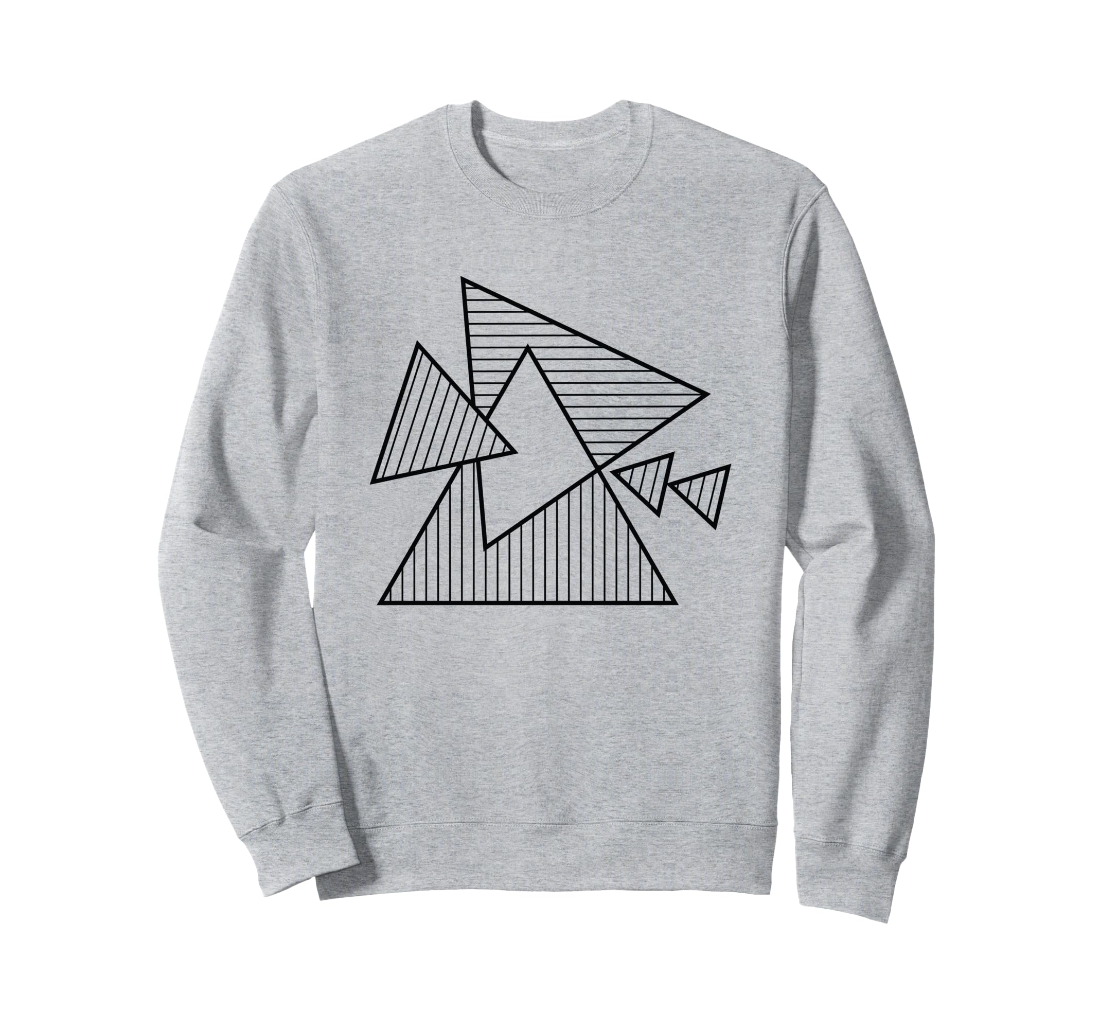 Geometric Triangles Geometry Sweatshirt - Fun Novelty Design for Adults - T-Shirt, Sweatshirt, Hoodie