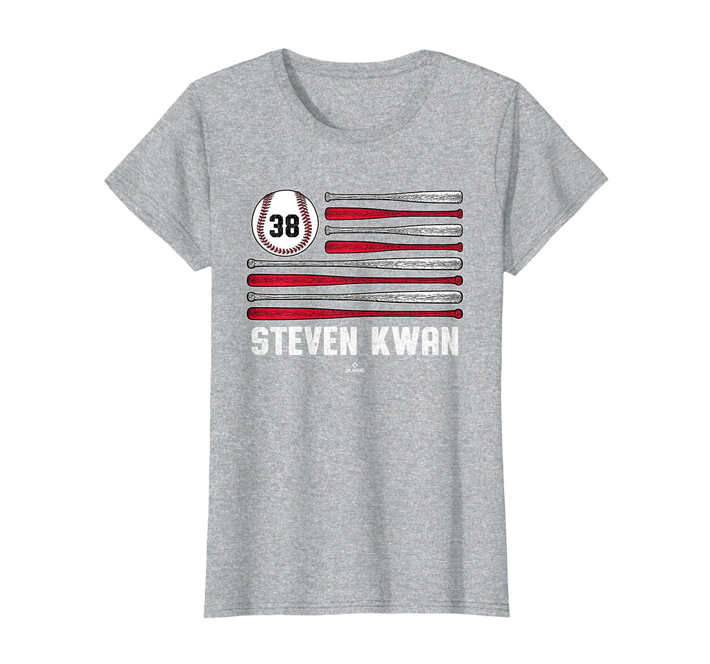 Baseball American Flag Steven Kwan T-Shirt - Trendy Graphic Men Women - T-Shirt, Sweatshirt, Hoodie
