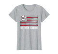 Baseball American Flag Steven Kwan T-Shirt - Trendy Graphic Men Women - T-Shirt, Sweatshirt, Hoodie