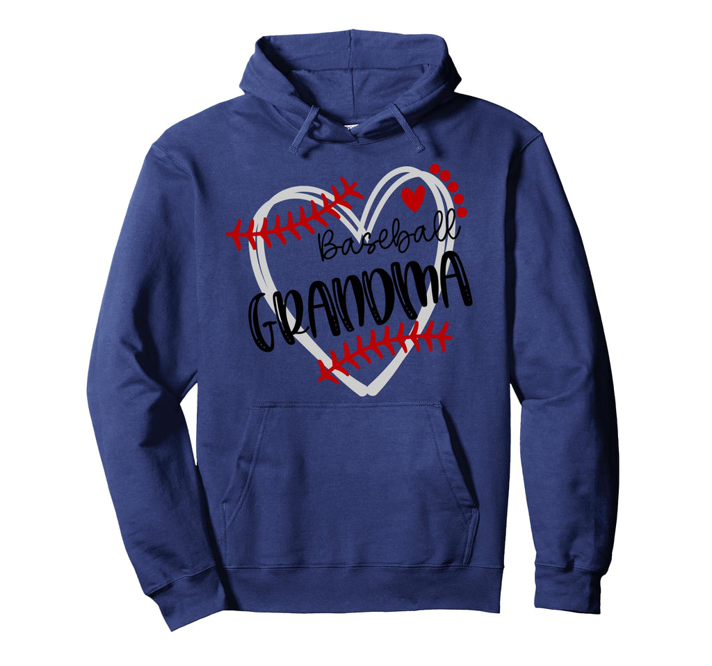 Personalized Baseball Heart Grandma Hoodie - Novelty Apparel Men Women - T-Shirt, Sweatshirt, Hoodie
